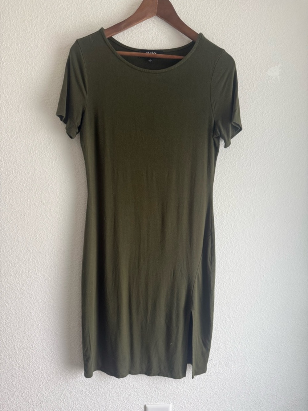 Lulu's Olive Green Short Sleeve Mini Dress